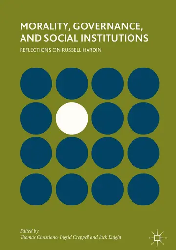 Cover of Morality, Governance, and Social Institutions