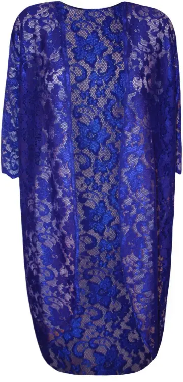 Cover of New Womens Ladies Plus Size Floral Lace 3/4 Sleeve Open Long Cardigans Top 14-28