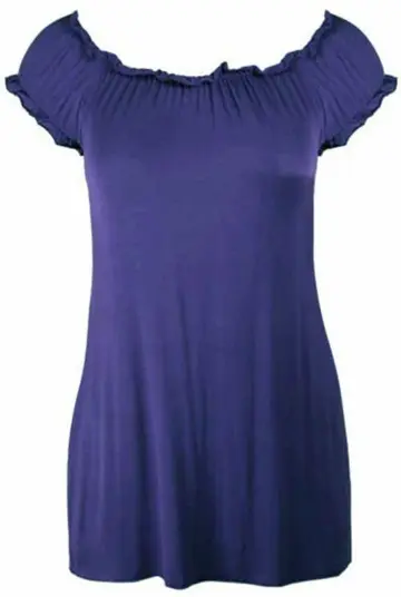 Cover of 'womens Ladies Plus Size Short Sleeve Gypsy Boho Stretch Elasticated T-shirt Tops'