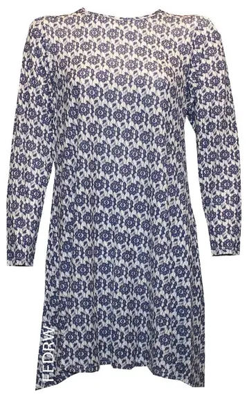 Cover of New Womens Ladies Plussize Tartan Check Print Long Sleeve Flared Swing Dress Top