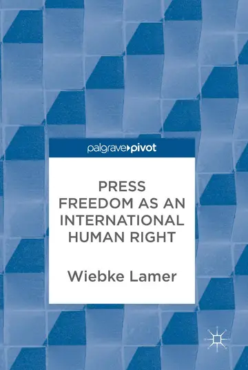 Cover of Press Freedom as an International Human Right