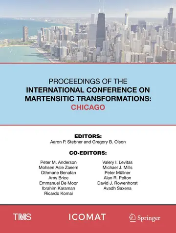 Cover of Proceedings of the International Conference on Martensitic Transformations