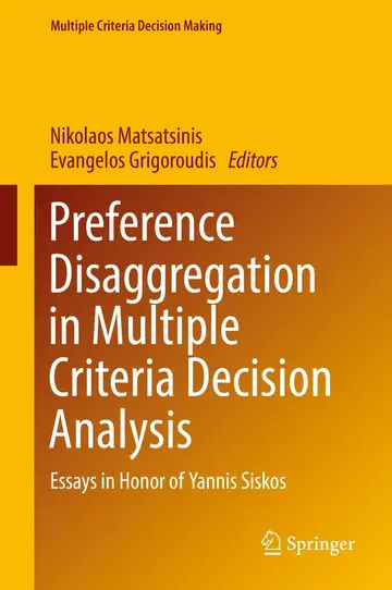 Cover of Preference Disaggregation in Multiple Criteria Decision Analysis