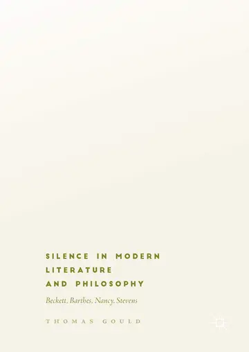 Cover of Silence in Modern Literature and Philosophy