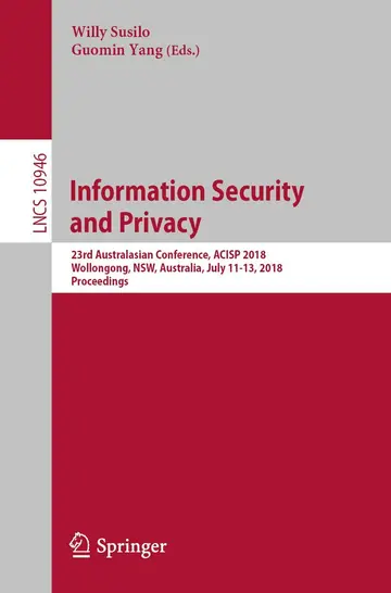 Cover of Information Security and Privacy