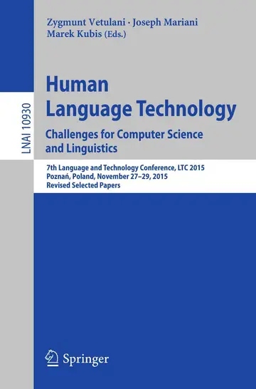 Cover of Human Language Technology. Challenges for Computer Science and Linguistics