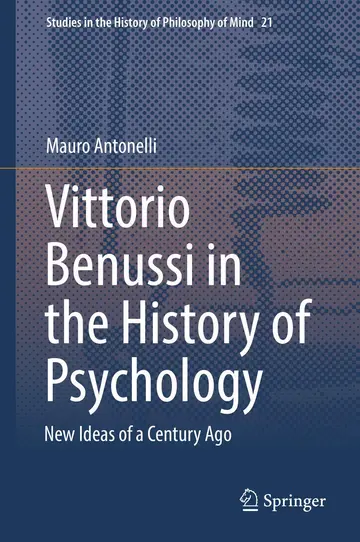 Cover of Vittorio Benussi in the History of Psychology