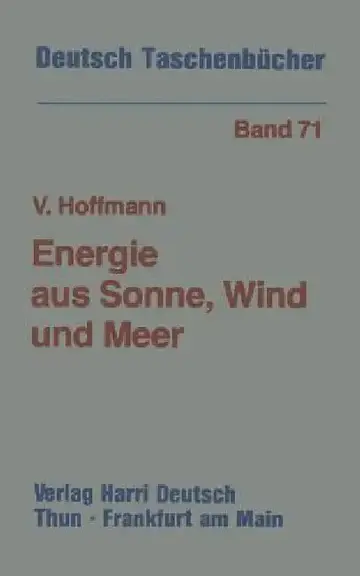 Cover of Energie Aus Sonne, Wind Und Meer