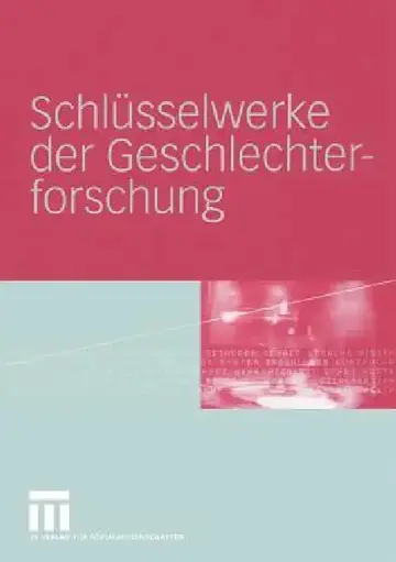 Cover of Schlüsselwerke Der Geschlechterforschung