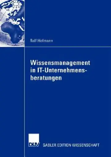 Cover of Wissensmanagement in It-Unternehmensberatungen