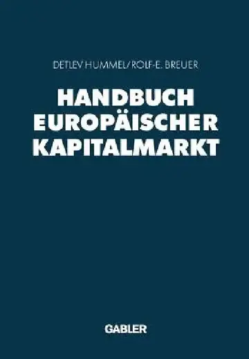 Cover of Handbuch Europäischer Kapitalmarkt