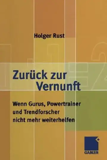 Cover of Zurück Zur Vernunft