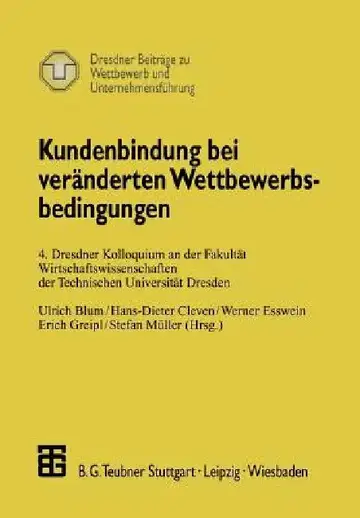 Cover of Kundenbindung Bei Veränderten Wettbewerbsbedingungen