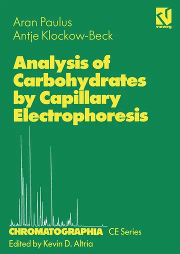 Cover of Analysis of Carbohydrates by Capillary Electrophoresis