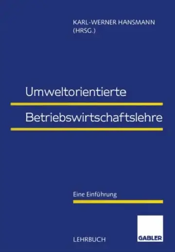 Cover of Umweltorientierte Betriebswirtschaftslehre