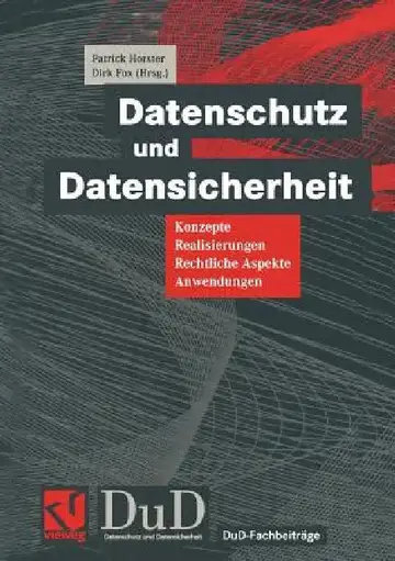 Cover of Datenschutz Und Datensicherheit