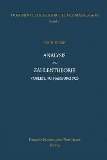 Cover of Analysis Und Zahlentheorie