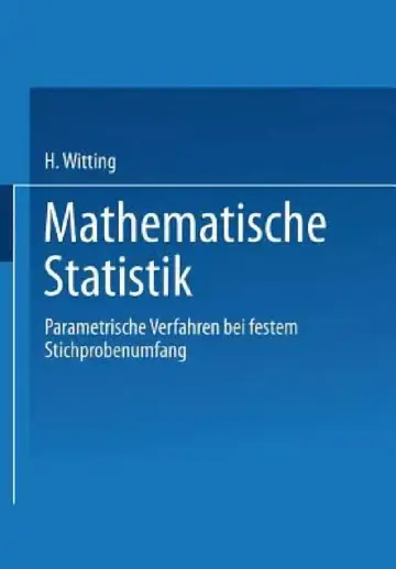 Cover of Mathematische Statistik I