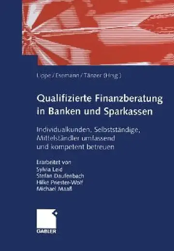 Cover of Qualifizierte Finanzberatung in Banken Und Sparkassen