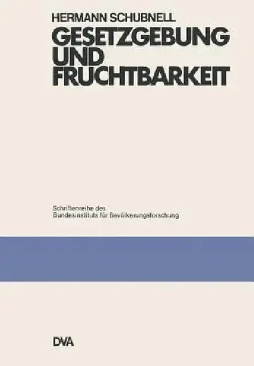 Cover of Gesetzgebung Und Fruchtbarkeit