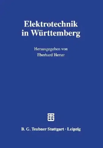 Cover of Elektrotechnik in Württemberg