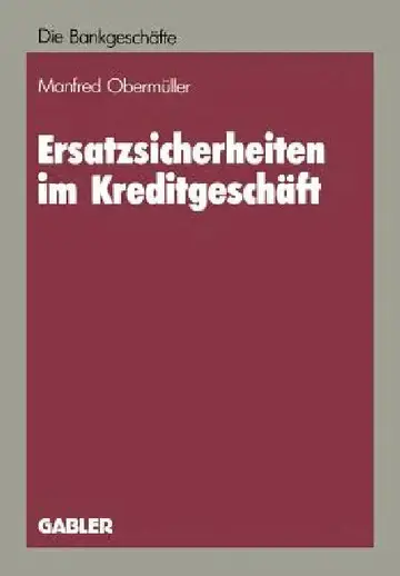 Cover of Ersatzsicherheiten Im Kreditgeschäft