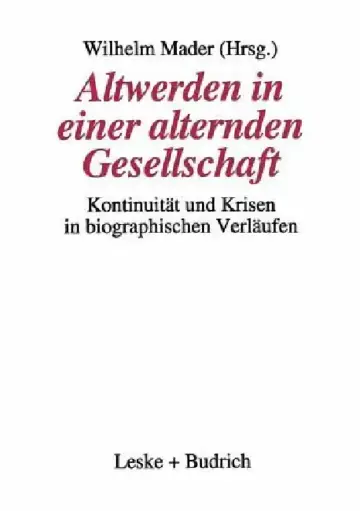 Cover of Altwerden in Einer Alternden Gesellschaft