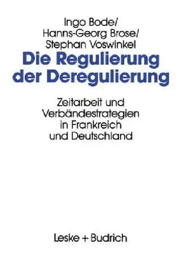 Cover of Die Regulierung Der Deregulierung