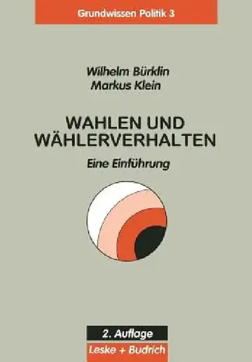 Cover of Wahlen Und Wählerverhalten