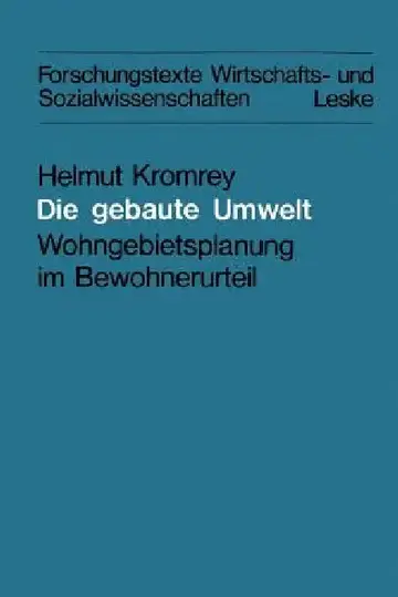 Cover of Die Gebaute Umwelt