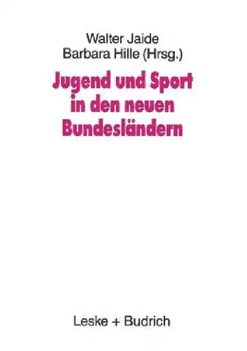Cover of Jugend Und Sport in Den Neuen Bundesländern