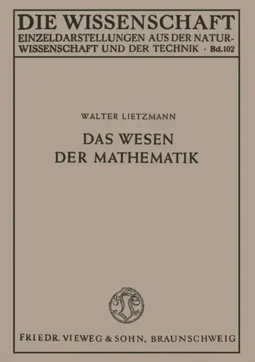 Cover of Das Wesen Der Mathematik