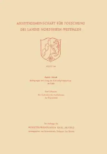 Cover of Bedingungen Und Gang Der Kohlenhydratsynthese Im Licht / Die Endstufen Des Stoffabbaues Im Organismus