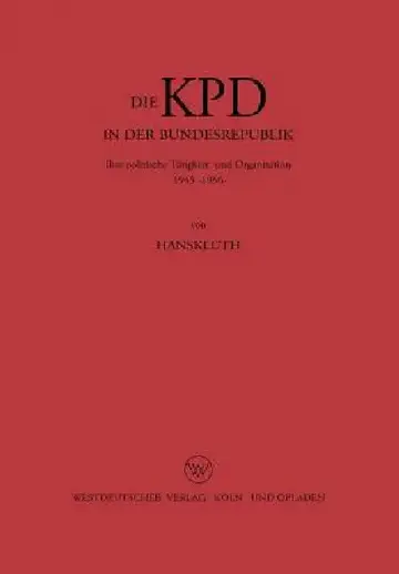 Cover of Die Kpd in Der Bundesrepublik