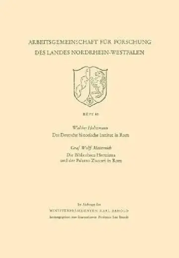 Cover of Das Deutsche Historische Institut in ROM Die Bibliotheca Hertziana Und Der Palazzo Zuccari in ROM