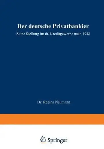 Cover of Der Deutsche Privatbankier