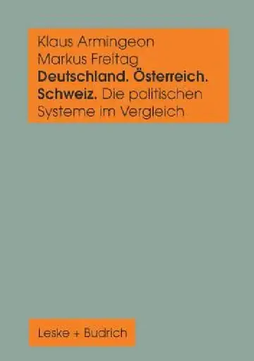 Cover of Deutschland, Österreich Und Die Schweiz. Die Politischen Systeme Im Vergleich