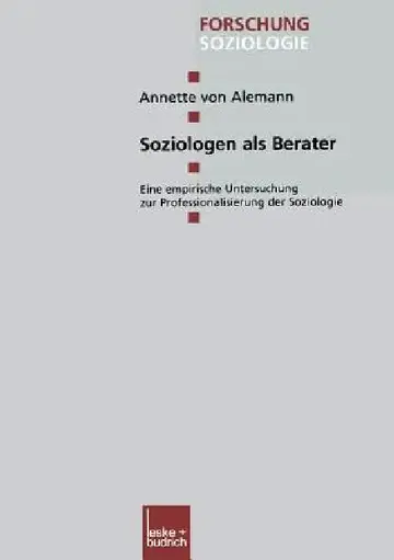 Cover of Soziologen ALS Berater