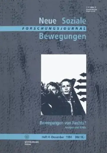 Cover of Forschungsjournal Neue Soziale Bewegungen