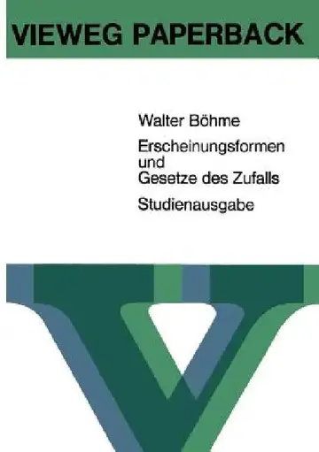 Cover of Erscheinungsformen Und Gesetze Des Zufalls