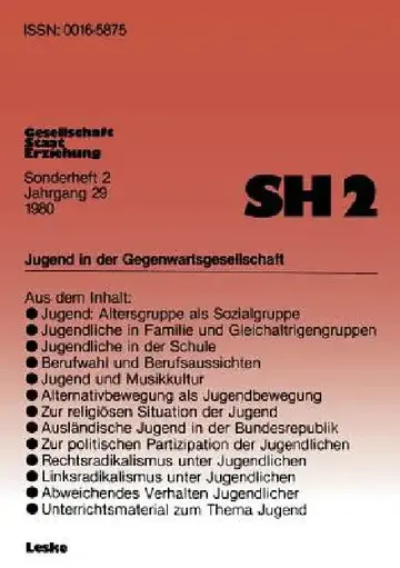 Cover of Jugend in Der Gegenwartsgesellschaft
