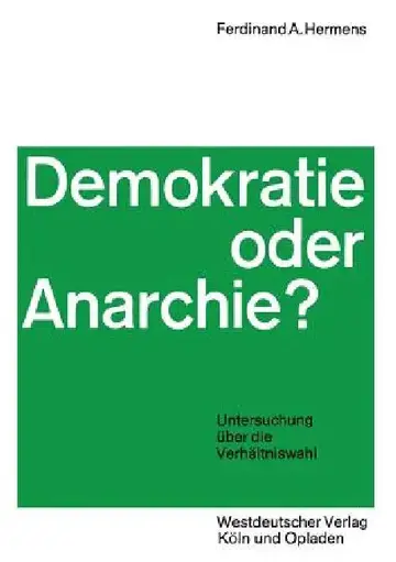 Cover of Demokratie Oder Anarchie?