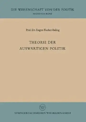 Cover of Theorie Der Auswärtigen Politik