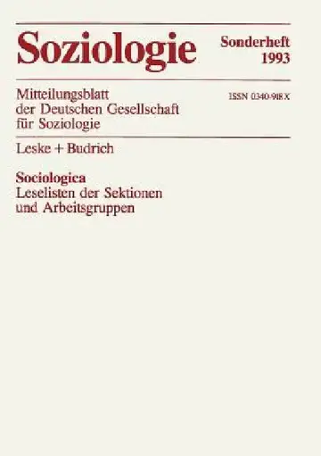 Cover of Sociologica