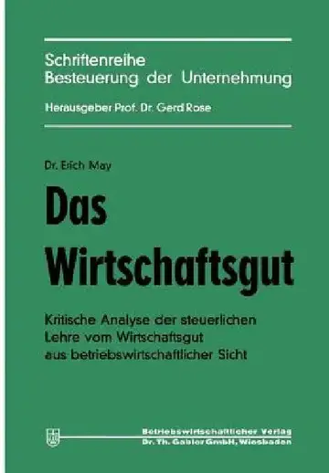 Cover of Das Wirtschaftsgut