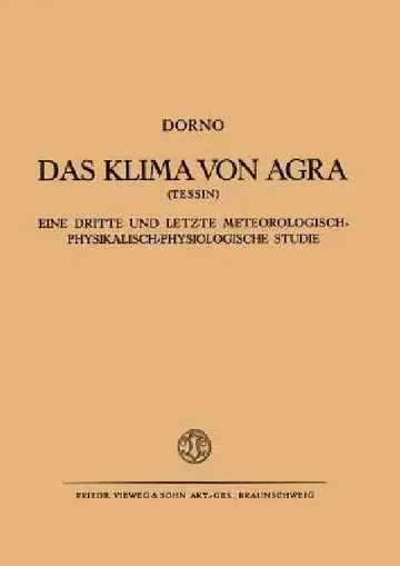 Cover of Das Klima Von Agra (Tessin)