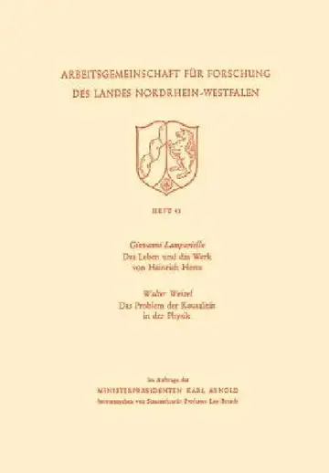 Cover of Das Leben Und Das Werk Von Heinrich Hertz / Das Problem Der Kausalität in Der Physik