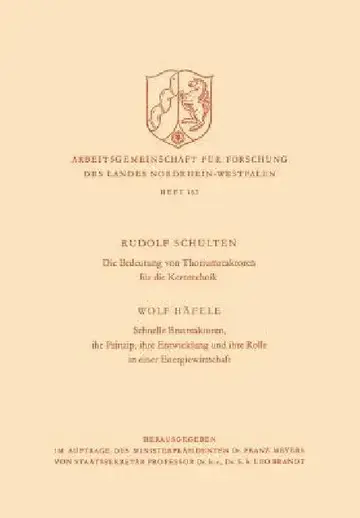 Cover of Die Bedeutung Von Thoriumreaktoren Für Die Kerntechnik