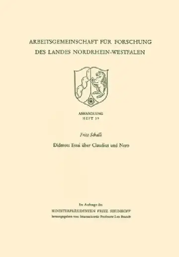 Cover of Diderots Essai über Claudius und Nero