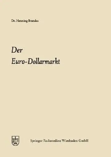Cover of Der Euro-Dollarmarkt